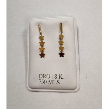 PENDIENTES ORO AMARILLO ESTRELLA                                      
