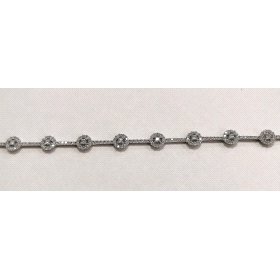 PULSERA SRA. ORO BLANCO PIEDRA                                        