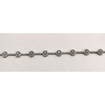 PULSERA SRA. ORO BLANCO PIEDRA                                        
