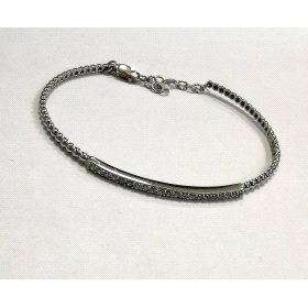 PULSERA SRA.  ARO ORO BLANCO PIEDRA                                   