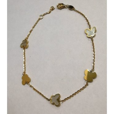 PULSERA SRA. ORO AMARILLO PIEDRA MARIPOSA                             