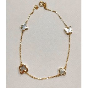 PULSERA SRA. ORO AMARILLO PIEDRA NACAR                                