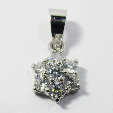 COLGANTE ORO BLANCO PIEDRA