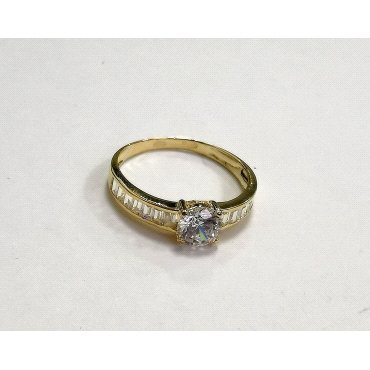 SORTIJA ORO AMARILLO PIEDRA CIRCONITA                                 