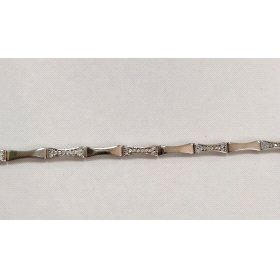 PULSERA SRA. ORO BLANCO PIEDRA                                        