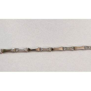 PULSERA SRA. ORO BLANCO PIEDRA                                        