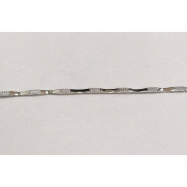 PULSERA SRA. ORO BLANCO PIEDRA                                        