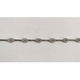 PULSERA SRA. ORO BLANCO PIEDRA                                        