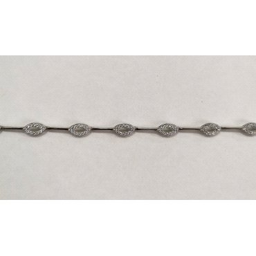 PULSERA SRA. ORO BLANCO PIEDRA                                        