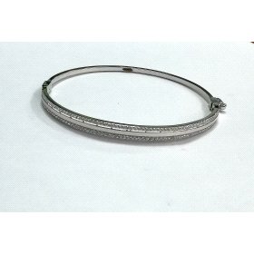 PULSERA SRA. ORO BLANCO PIEDRA RIGIDA                                 