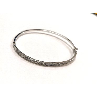 PULSERA SRA. ARO ORO BLANCO PIEDRA                                    