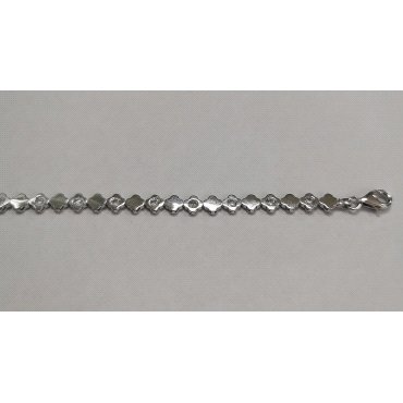 PULSERA SRA. ORO BLANCO PIEDRA                                        