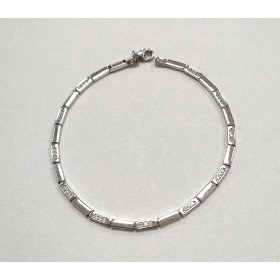 PULSERA SRA. ORO BLANCO PIEDRA                                        