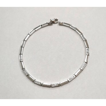 PULSERA SRA. ORO BLANCO PIEDRA                                        