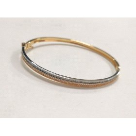PULSERA SRA.  ARO ORO BICOLOR PIEDRA                                  