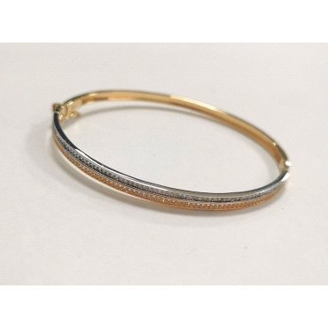 PULSERA SRA.  ARO ORO BICOLOR PIEDRA                                  