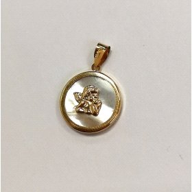 MEDALLAS ORO  ANGELITO AMARILLO PIEDRA                                