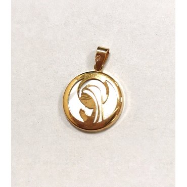 MEDALLAS ORO AMARILLO PIEDRA NACAR                                    