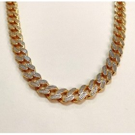 GARGANTILLA ORO AMARILLO PIEDRA ITALIANA  11.5 M/M                    