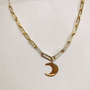 GARGANTILLA  LUNA ORO AMARILLO                                        