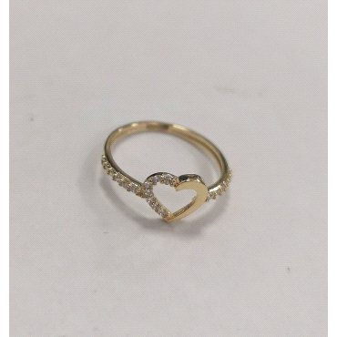 SORTIJA ORO AMARILLO PIEDRA CORAZON                                   