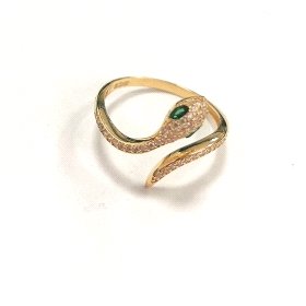 SORTIJA ORO AMARILLO PIEDRA SERPIENTE                                 