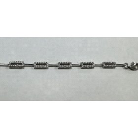 PULSERA SRA. ORO BLANCO PIEDRA                                        