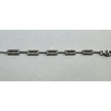 PULSERA SRA. ORO BLANCO PIEDRA                                        