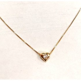 GARGANTILLA ORO AMARILLO PIEDRA CORAZON                               