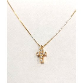 GARGANTILLA ORO AMARILLO PIEDRA CRUZ                                  