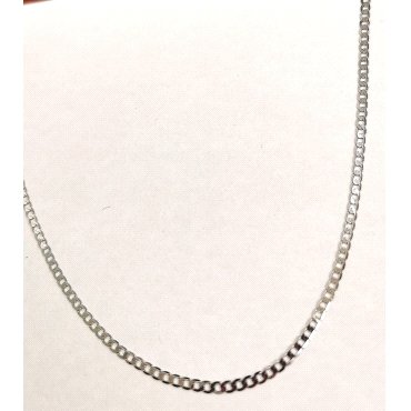 CADENAS CADENA ORO BLANCO 50 CM. BARBADA                              