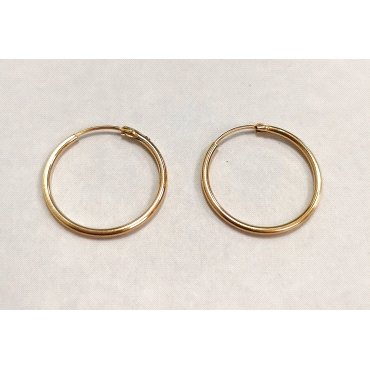 PENDIENTES ARO ORO AMARILLO TUBO                                      