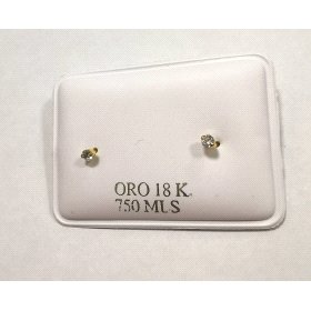 PENDIENTES NIÑA ORO AMARILLO PIEDRA                                   