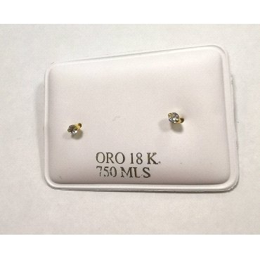 PENDIENTES NIÑA ORO AMARILLO PIEDRA                                   