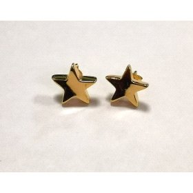 PENDIENTES ORO AMARILLO ESTRELLA  PRESION                             