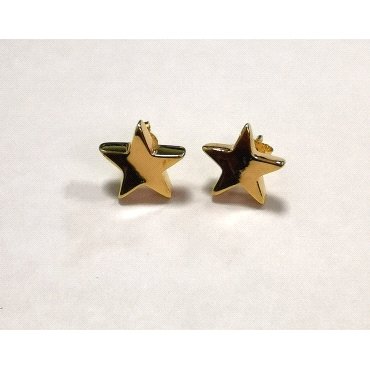 PENDIENTES ORO AMARILLO ESTRELLA  PRESION                             