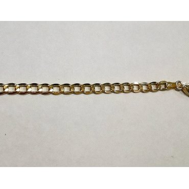 PULSERA SRA. ORO AMARILLO BARBADA  18.5 X4M/M                         