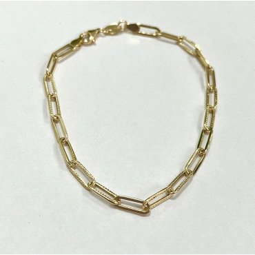 PULSERA SRA. ORO AMARILLO ESLABONES                                   