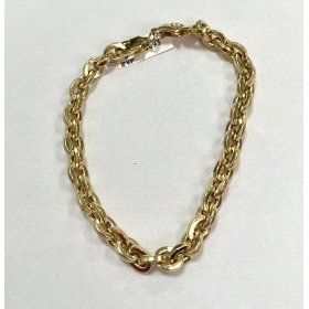 PULSERA SRA. ORO AMARILLO FORZADA  20CM  X 6M/M GROSOR                