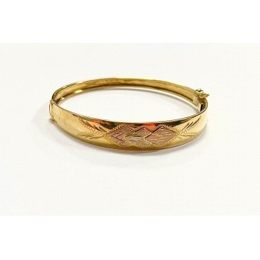 PULSERA ARO ORO TRICOLOR ITALIANO GRABAD                              