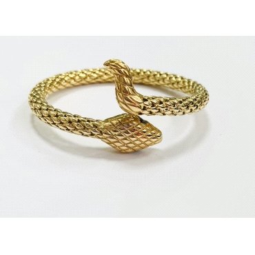 PULSERA ARO ORO AMARILLO ITALIANO PIEDRA                              