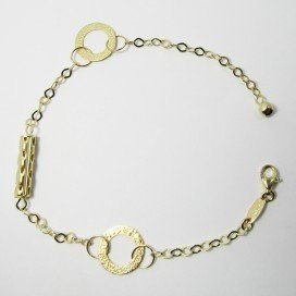 PULSERA SRA. ORO AMARILLO ITALIANO PIEDR