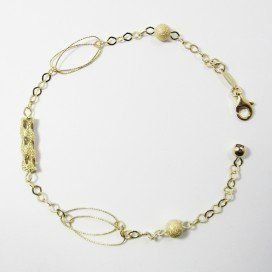 PULSERA SRA. ORO AMARILLO ITALIANO PIEDR