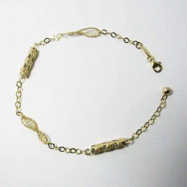 PULSERA SRA. ORO AMARILLO ITALIANO PIEDR