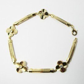 PULSERA SRA. ORO AMARILLO PIEDRA