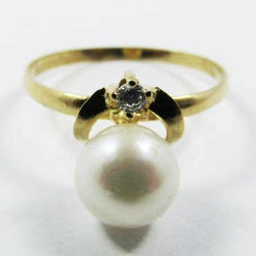 JUEGO DE COMUNION PERLA ORO AMARILLO PIEDRA