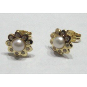 JUEGO ORO AMARILLO PERLA PIEDRA