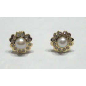 JUEGO COMUNION FLOR PERLA  PIEDRA