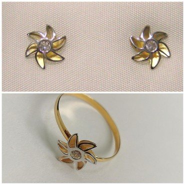 juego bicolor flor piedra