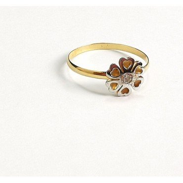 juego flor bicolor piedra